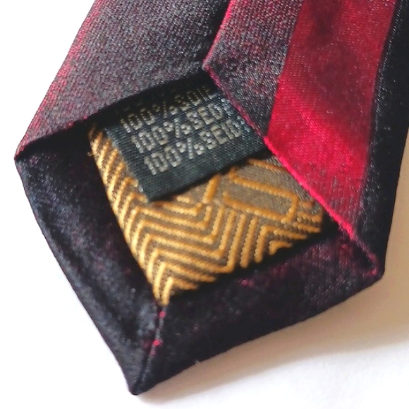 Vintage 100% Silk Diamond   Shape Swarovski Crystal Hand Made Multi-Color Tie - Picture 7 of 10